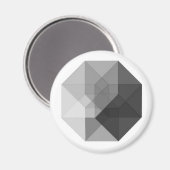 Tesseract （グレースケール） マグネット (正面/裏面)