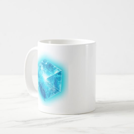 Tesseract, 4D Hypercube, Hyperwürfel コーヒーマグカップ (正面左)