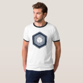 Tesseract, 4D Hypercube, Hyperwürfel, Crop Circle Tシャツ (正面フル)