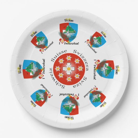 Tessin - Ticino - Schweiz - Svizzera Papierteller ペーパープレート (正面)