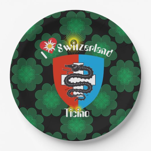 Tessin - Ticino - Schweiz - Svizzera Teller ペーパープレート (正面)