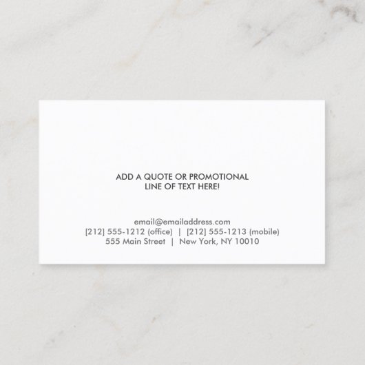 TESSLE SPOTLIGHT No. 4デザイナー名刺 名刺 (裏面)