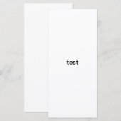test メニュー (正面/裏面)