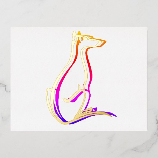 test 箔招待状ポストカード (正面)