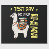 Test Day Llama Teacher Exam Testing Teaching ラッピングペーパー (フラット)