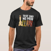 Test Day No Prob Llama Nerd Llama Teacher Alpaca 1 Tシャツ (正面)