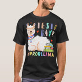 Test Day No Probllama Llama Teacher Teaching Testi Tシャツ (正面)