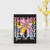 Test Day Rock The Test Motivational Teacher You Go カード (黄色い花)