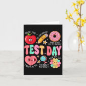 Test Day Rock The Test Testing Day Motivational Te カード (黄色い花)
