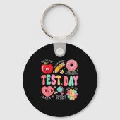 Test Day Rock The Test Testing Day Motivational Te キーホルダー (正面)