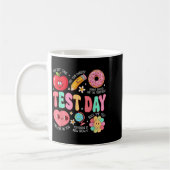 Test Day Rock The Test Testing Day Motivational Te コーヒーマグカップ (左)