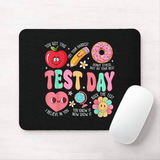Test Day Rock The Test Testing Day Motivational Te マウスパッド (マウス)