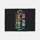 Test Day State Testing Exam Teacher Student Motiva フリースブランケット (正面(横))