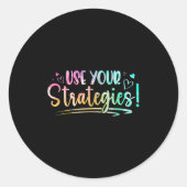 Test Day State Testing Exam Teacher Student Motiva ラウンドシール (正面)