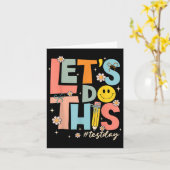 Test Day State Testing Lets Do This Teacher Motiva カード (黄色い花)