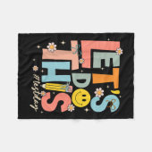 Test Day State Testing Lets Do This Teacher Motiva フリースブランケット (正面(横))