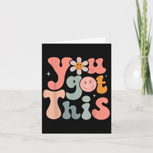 Test Day Teacher Shirt Motivational Testing Day St カード (正面)