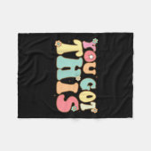 Test Day Teacher Shirt Motivational Testing Day St フリースブランケット (正面(横))