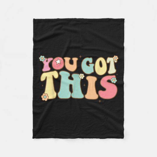 Test Day Teacher Shirt Motivational Testing Day St フリースブランケット (正面)