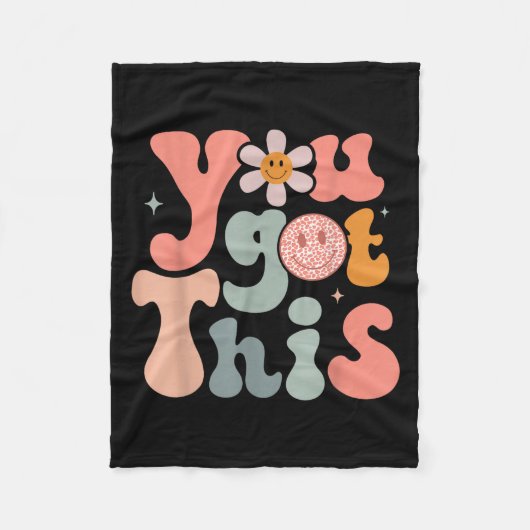 Test Day Teacher Shirt Motivational Testing Day St フリースブランケット (正面)