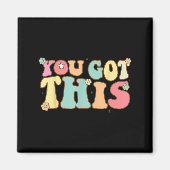 Test Day Teacher Shirt Motivational Testing Day St マグネット (正面)