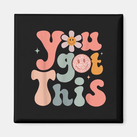 Test Day Teacher Shirt Motivational Testing Day St マグネット (正面)