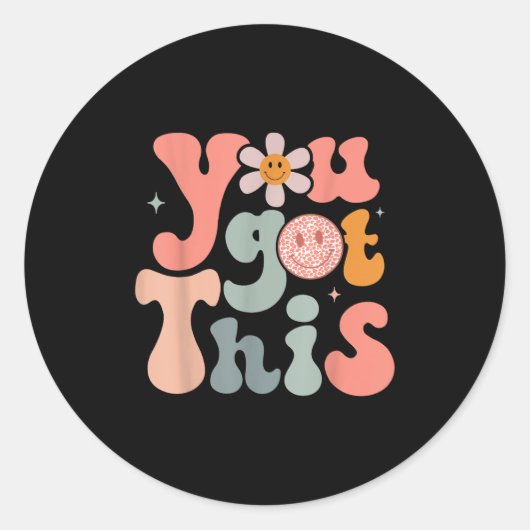 Test Day Teacher Shirt Motivational Testing Day St ラウンドシール (正面)