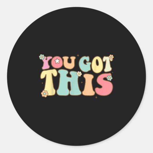 Test Day Teacher Shirt Motivational Testing Day St ラウンドシール (正面)