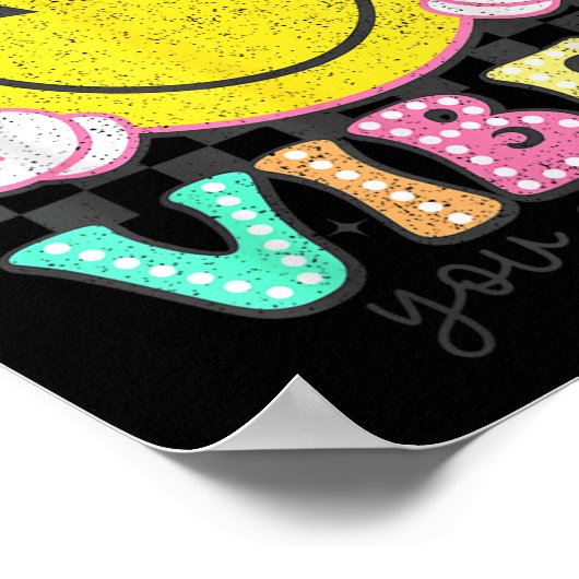 Test Day Vibes You Got This Retro Groovy Testing D ポスター (角)