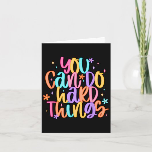 Test Day You Can Do Hard Things Teacher Testing Da カード (正面)