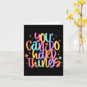 Test Day You Can Do Hard Things Teacher Testing Da カード (黄色い花)