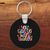 Test Day You Can Do Hard Things Teacher Testing Da キーホルダー (正面)