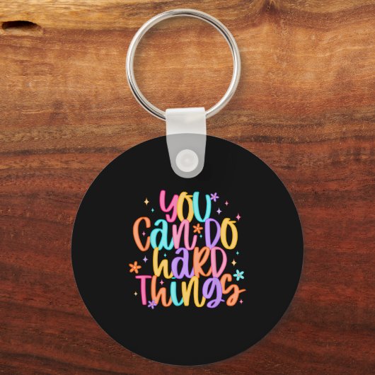 Test Day You Can Do Hard Things Teacher Testing Da キーホルダー (正面)