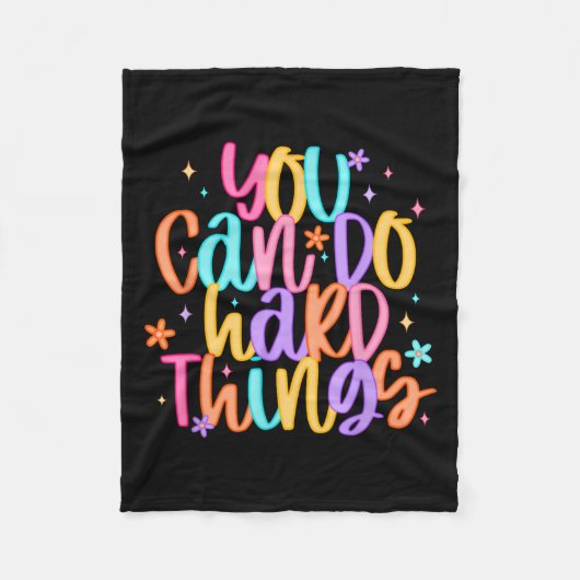 Test Day You Can Do Hard Things Teacher Testing Da フリースブランケット (正面)