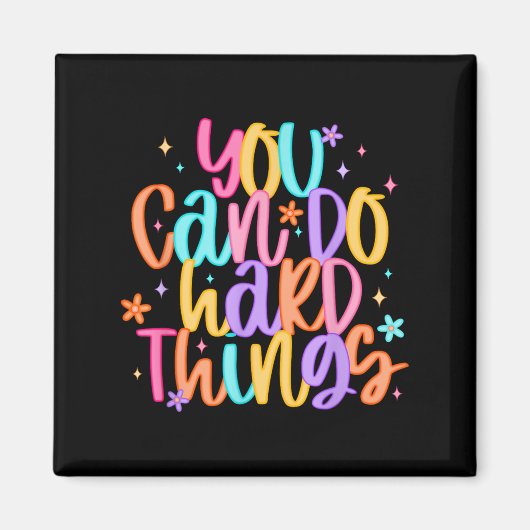 Test Day You Can Do Hard Things Teacher Testing Da マグネット (正面)