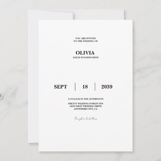 Test Invitation 招待状 (正面)