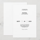 Test Invitation 招待状 (正面/裏面)