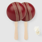 Test Match Red Cricket Ball Hand Fan ハンドファン (正面&裏面)