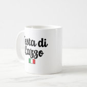 Testa Di Cazzo - 面白いイタリア人のジョークギフト コーヒーマグカップ (正面左)