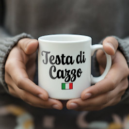 Testa Di Cazzo - 面白いイタリア人のジョークギフト コーヒーマグカップ