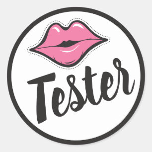 TESTERピンクキスリップスティック&美しいディストリビューター ラウンドシール