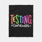 Testing Coordinator Test Day Exam Motivational Squ フリースブランケット (正面)
