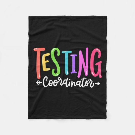 Testing Coordinator Test Day Exam Motivational Squ フリースブランケット (正面)