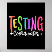 Testing Coordinator Test Day Exam Motivational Squ ポスター (正面)