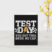 Testing Day Bruh No Cap Motivation  カード (黄色い花)