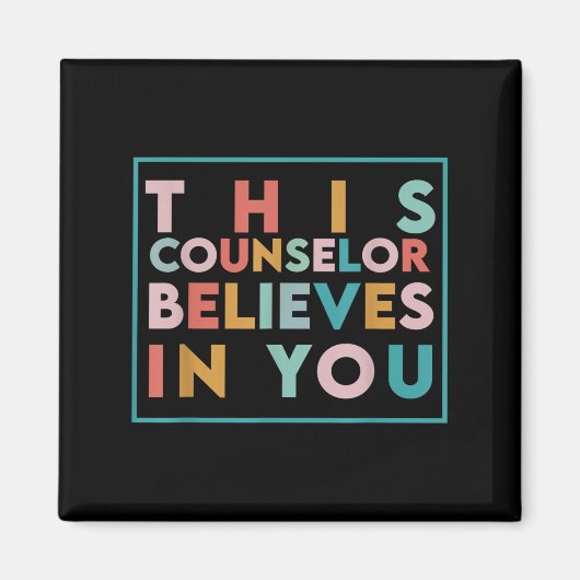 Testing Day Motivational This Counselor Believes I マグネット (正面)