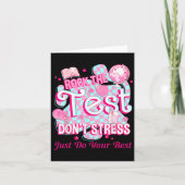 Testing Day Rock The Test Motivational For Teacher カード (正面)