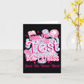 Testing Day Rock The Test Motivational For Teacher カード (黄色い花)