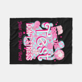 Testing Day Rock The Test Motivational For Teacher フリースブランケット (正面(横))