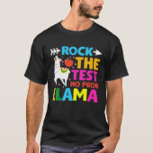 Testing Day Rock the Test Teaching No Prob Llama T Tシャツ (正面)